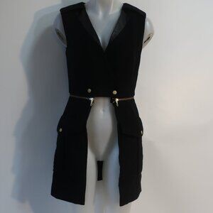 Womens Jordan Louis Black Long Vest S